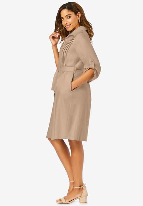 Linen Shirt Dress, , alternate image number null
