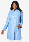 Leather Swing Coat, FRENCH BLUE, hi-res image number 0
