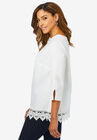 Lace Trim Blouse, , alternate image number null