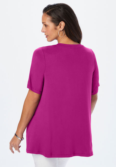 V Neck Swing Tunic, , on-hover image number null