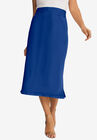 Comfort Waist Midi Skirt, DARK SAPPHIRE, hi-res image number 0