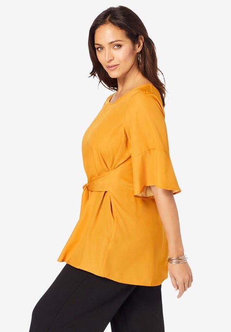 Tie-Front Tunic, , alternate image number null