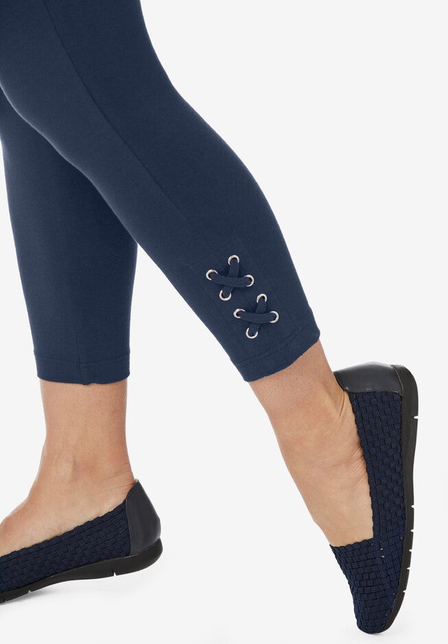 Lace Up Capri Legging, , alternate image number 2