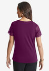 Lace Neckline Top, , on-hover image number null
