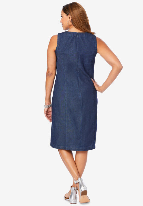 Cotton Denim Sheath, , on-hover image number null