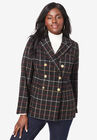 Double Breasted Wool Blazer, CLASSIC RED SIMPLE PLAID, hi-res image number null