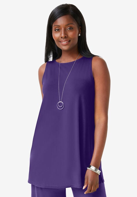 Travel Knit Tunic, MIDNIGHT VIOLET, hi-res image number null