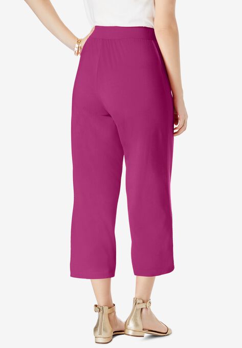 Everyday Knit Wide-Leg Crop Pant, , on-hover image number null
