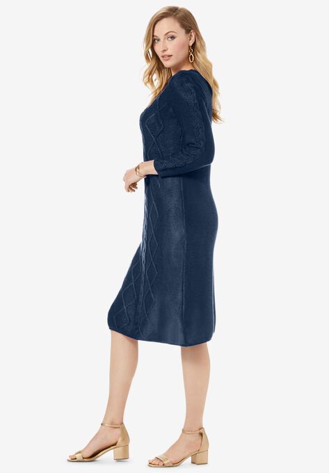Cable Sweater Dress, , alternate image number null