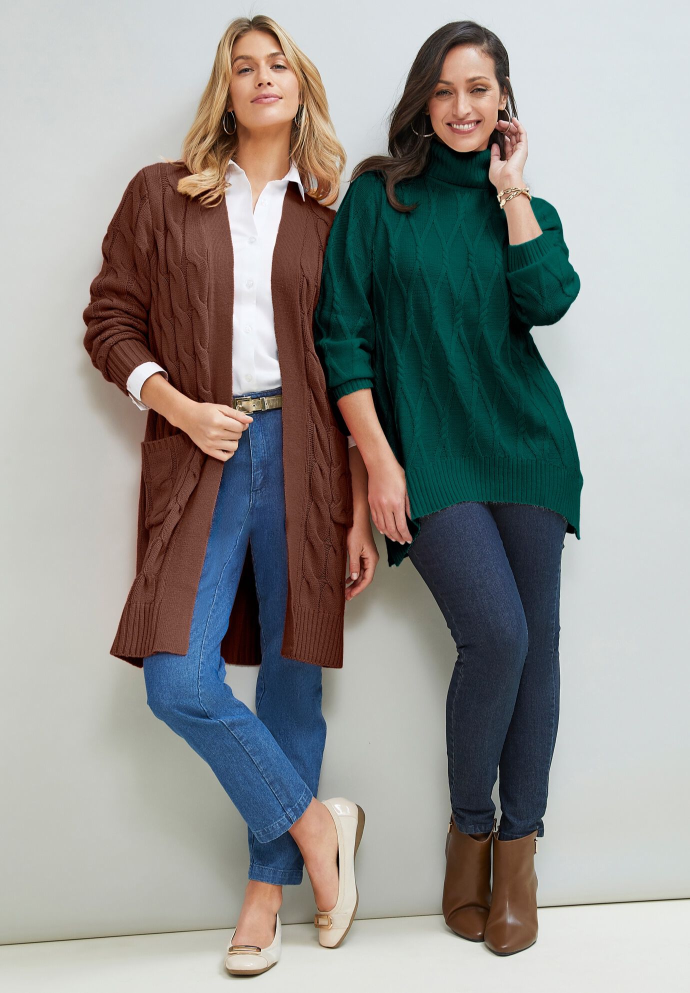 Cable Turtleneck Sweater, , alternate image number 4