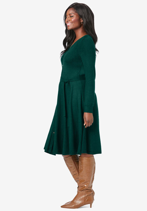 Long Sleeve Sweater Dress, , alternate image number null