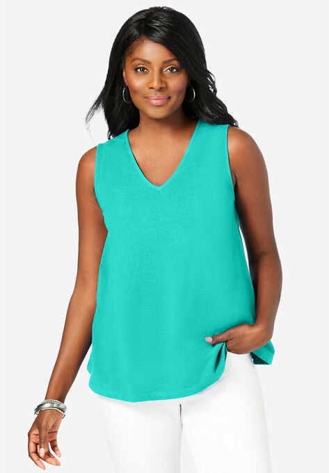 V-neck Tank, AQUA SEA, hi-res image number null
