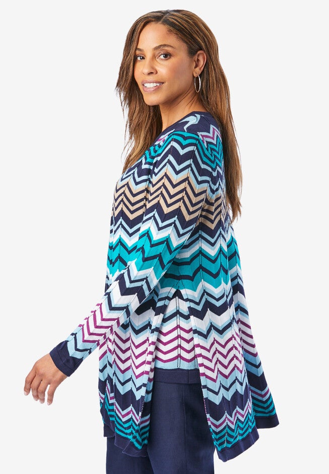 Chevron Cardigan, , alternate image number 2