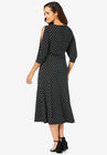 Slit Sleeve Midi Dress, , on-hover image number 1