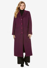 Full Length Wool Blend Coat, DARK BERRY, hi-res image number 0