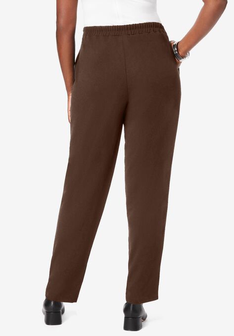 Knit Crepe Straight Leg Pants, , on-hover image number null