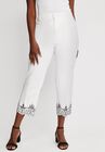 Stretch Poplin Classic Cropped Straight Leg Pant, , alternate image number 2