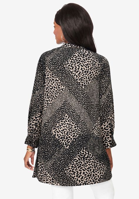 Georgette Button Front Tunic, , on-hover image number null