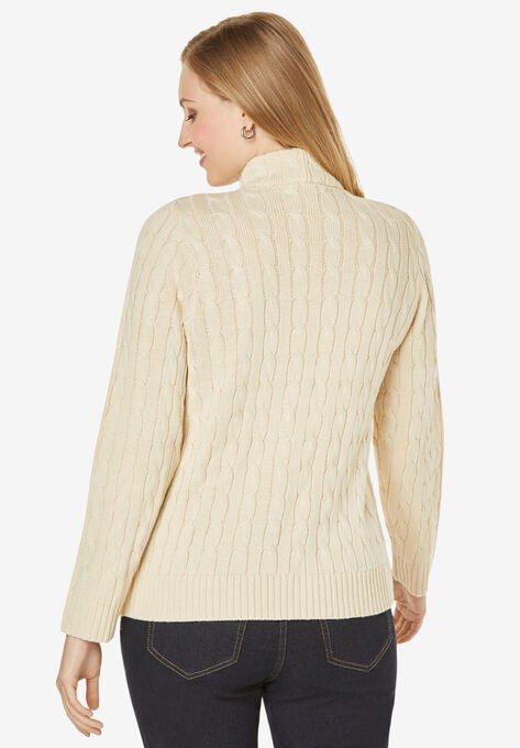 Buckle-Trim Turtleneck, , on-hover image number null