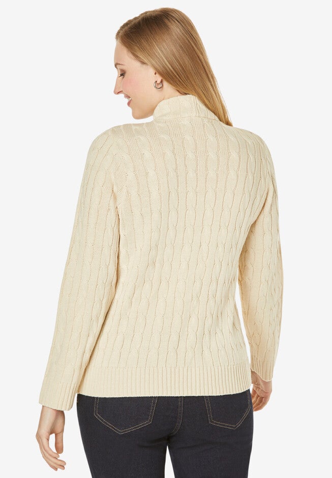 Buckle-Trim Turtleneck, , on-hover image number null