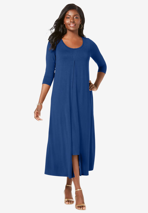 Double Layered Dress, TWILIGHT BLUE, hi-res image number null