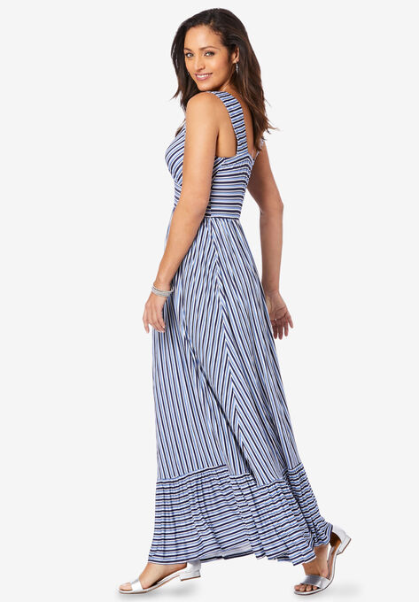 Stripe Tiered Maxi Dress, , alternate image number null