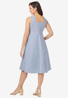 Button Front Fit and Flare Dress, , on-hover image number null