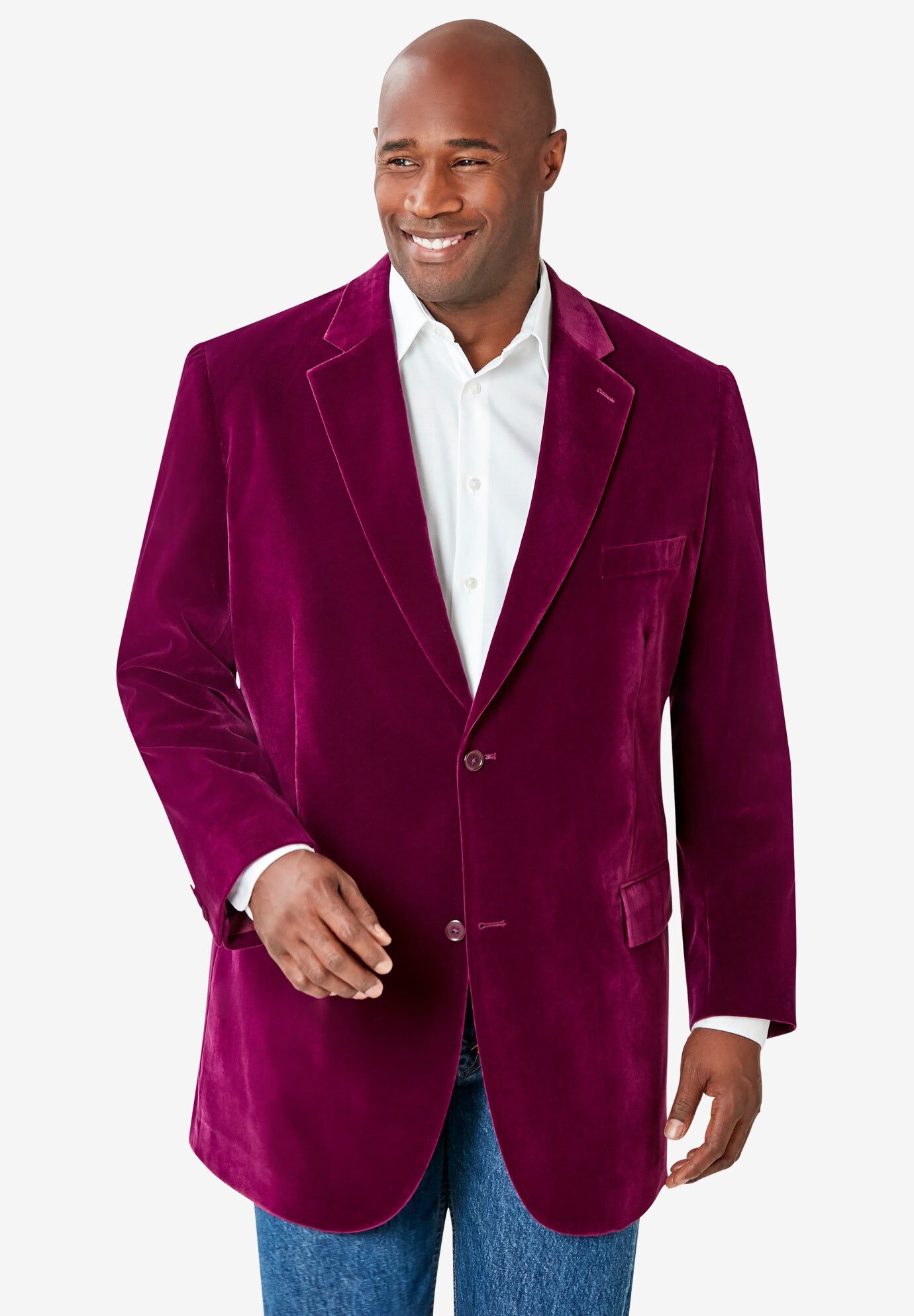Velvet Blazer, RICH BURGUNDY, hi-res image number 0