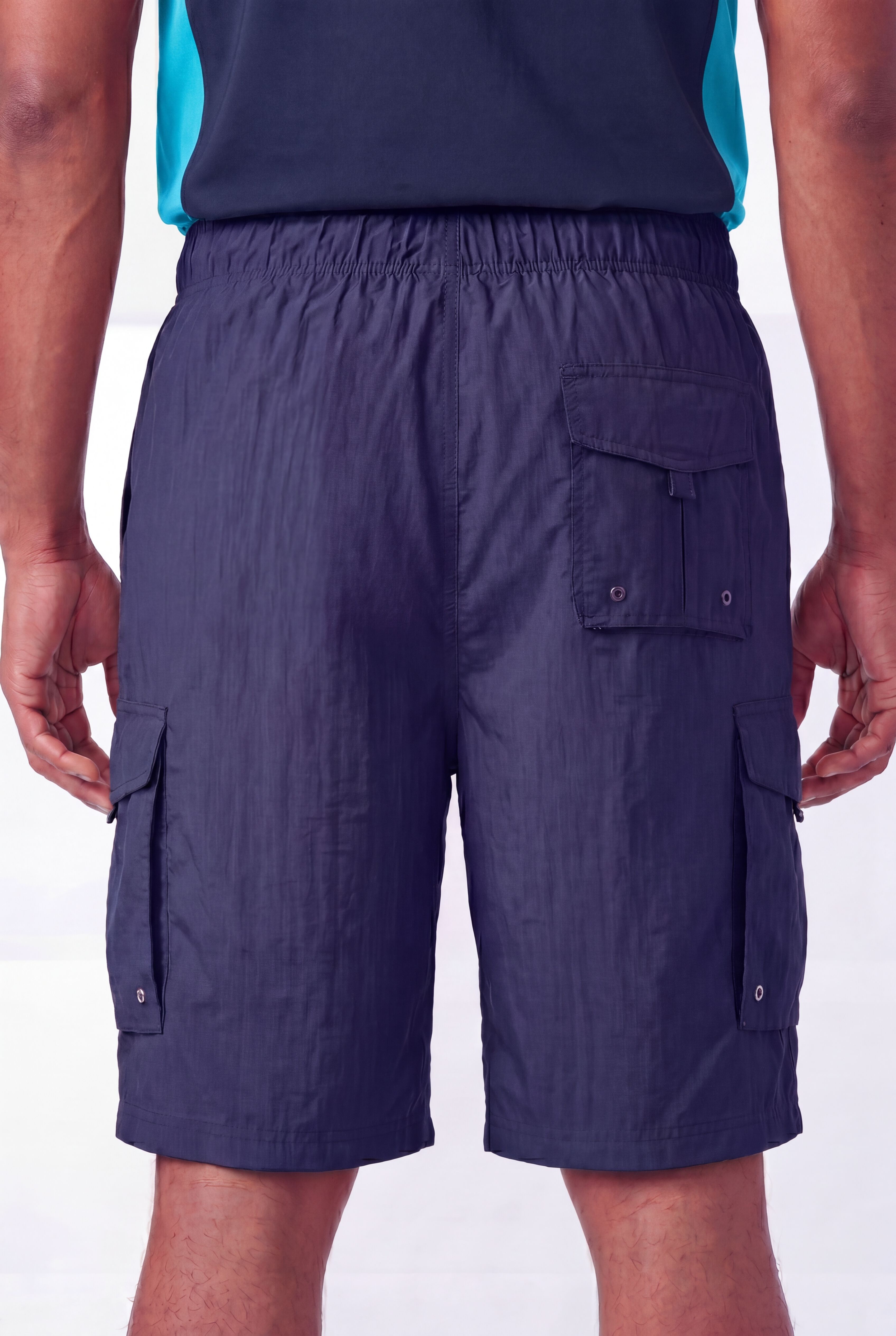 8 inches Cargo Swim Trunks, NAVY, alternate image number 4