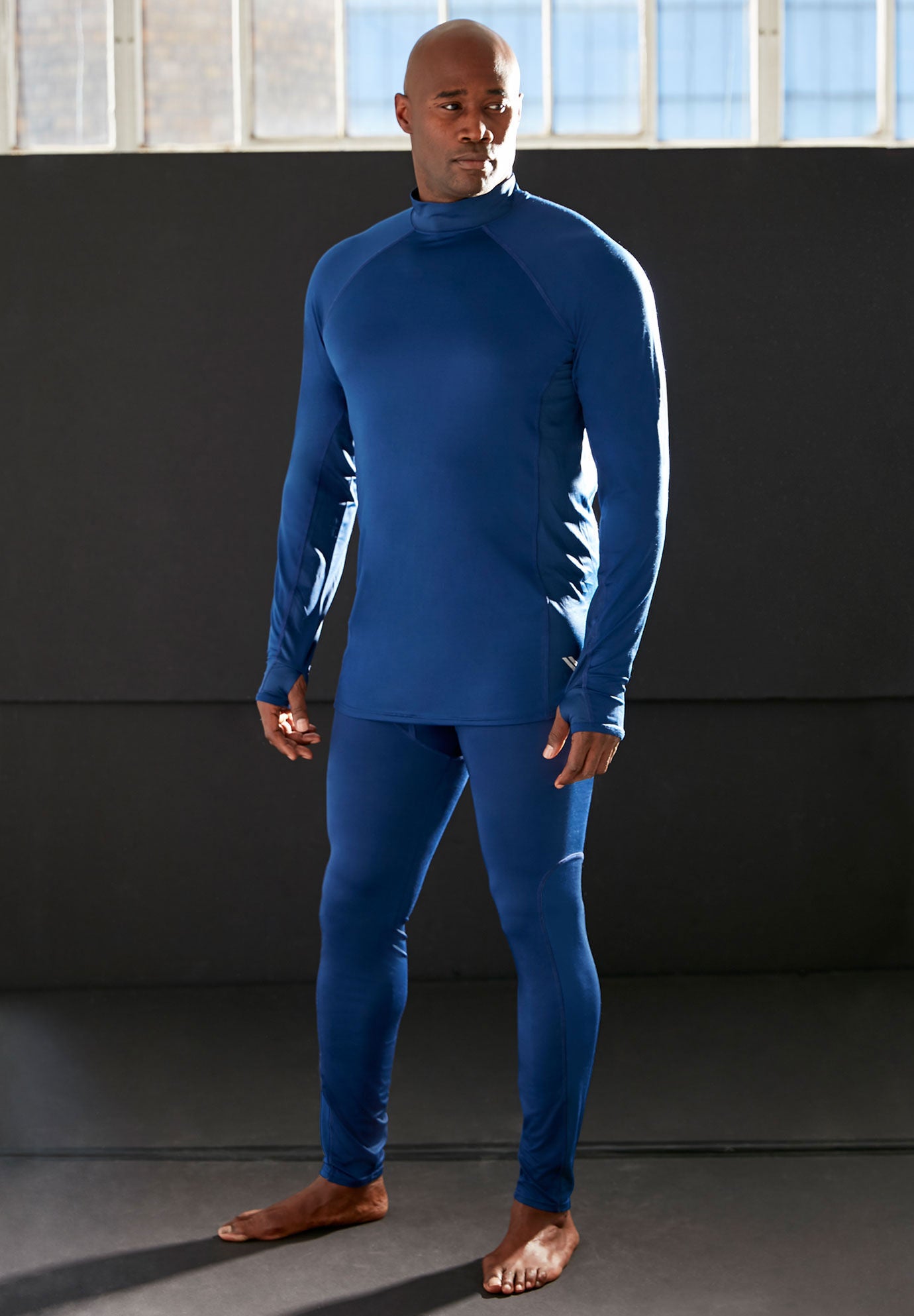Mock Neck Base Layer Shirt by KS Sport&trade;, , on-hover image number 1