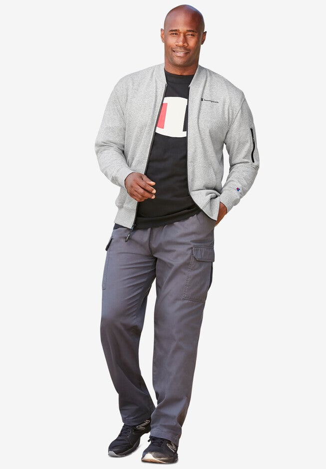 Champion® Zip Front Lightweight Jacket, HEATHER GREY, hi-res image number null