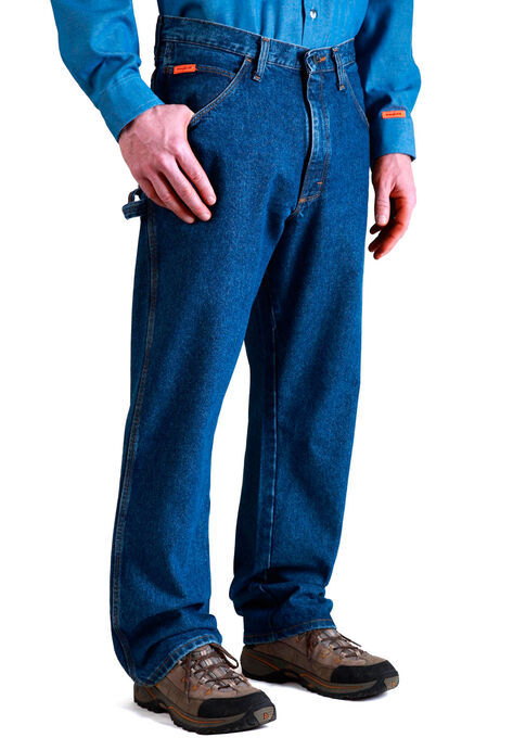 Flame Resistant Carpenter Jeans by Wrangler®, ANTIQUE INDIGO, hi-res image number null