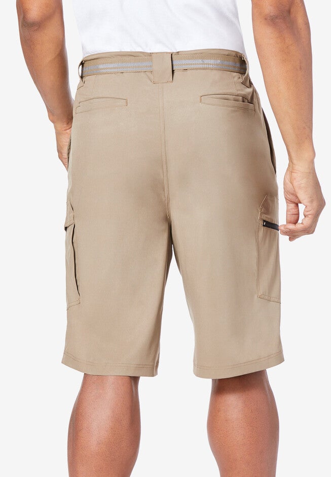 10 inches Nylon Belted Flex Cargo Short, , on-hover image number null