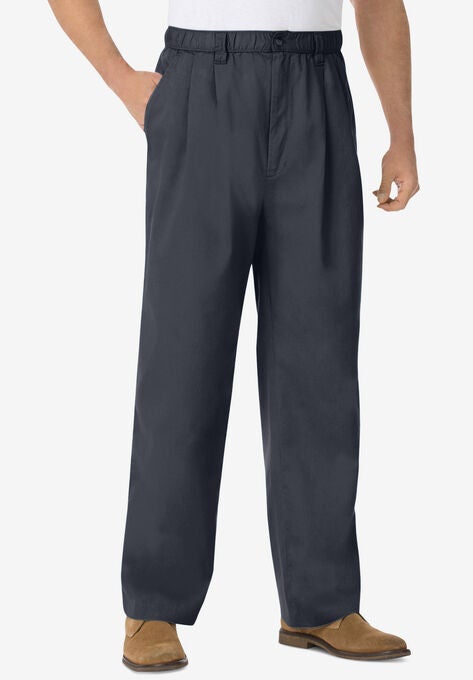 KnockaroundsĀ® Full-Elastic Waist Pleated Pants, CARBON, hi-res image number null