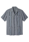 KS Island™ Short-Sleeve Guayabera Shirt, GUNMETAL, hi-res image number null