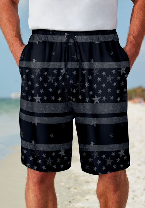 Basic 8" 4-way Flex Swim Trunk, , alternate image number null