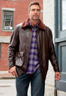 Leather Flight Bomber Jacket, , alternate image number null