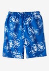 Hibiscus Print 8" Swim Trunks, , alternate image number null