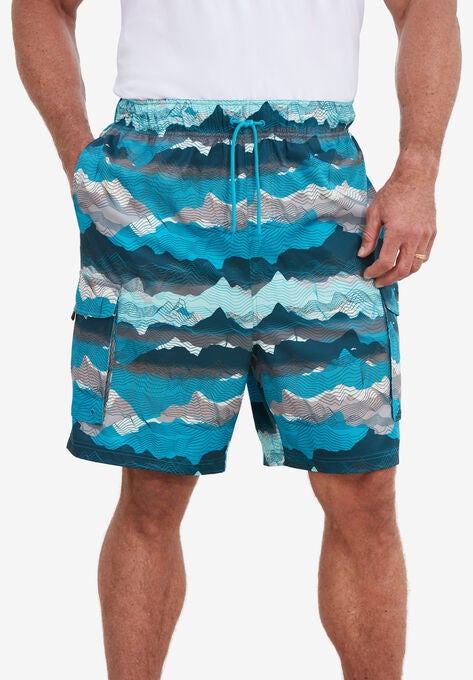 KS Island™ 8" Flex Cargo Swim Trunks, , on-hover image number null