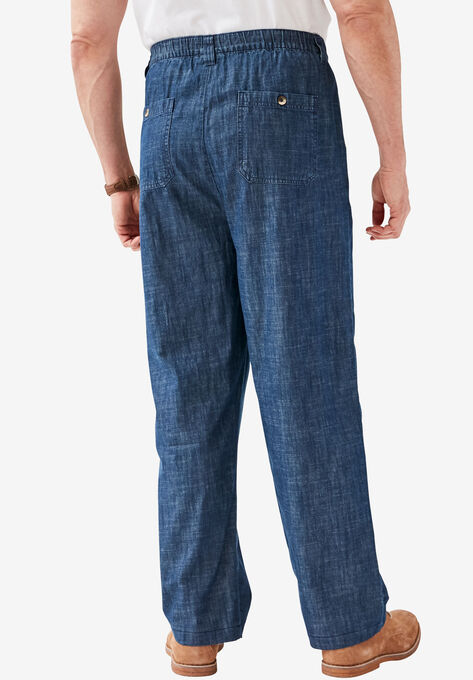 Knockarounds® Full-Elastic Waist Pants in Twill or Denim, , on-hover image number null