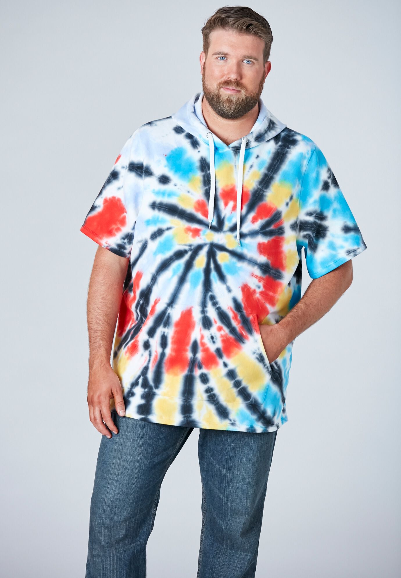 Liberty Blues Short Sleeve Hoodie Swimsuits For All