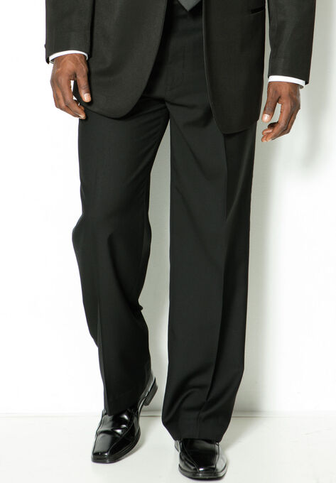KS Signature Plain Front Tuxedo Pants, BLACK, hi-res image number null