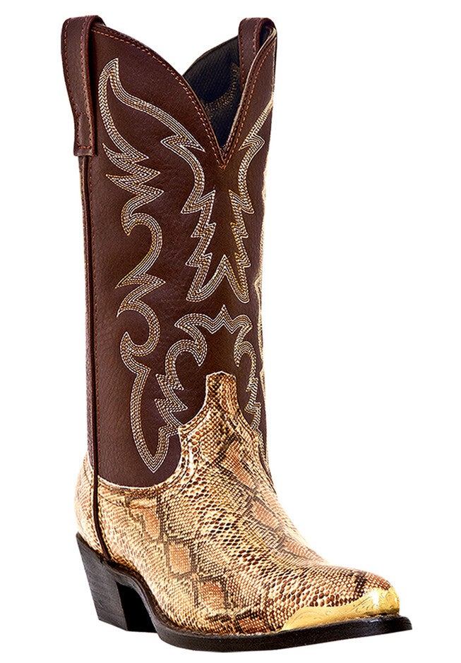 Laredo 12 inches Snake Print Boots, BROWN, hi-res image number null