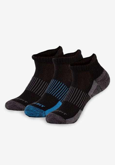 Copper Fit 3PK Copper Infused Ankle Sock, BLACK, hi-res image number null