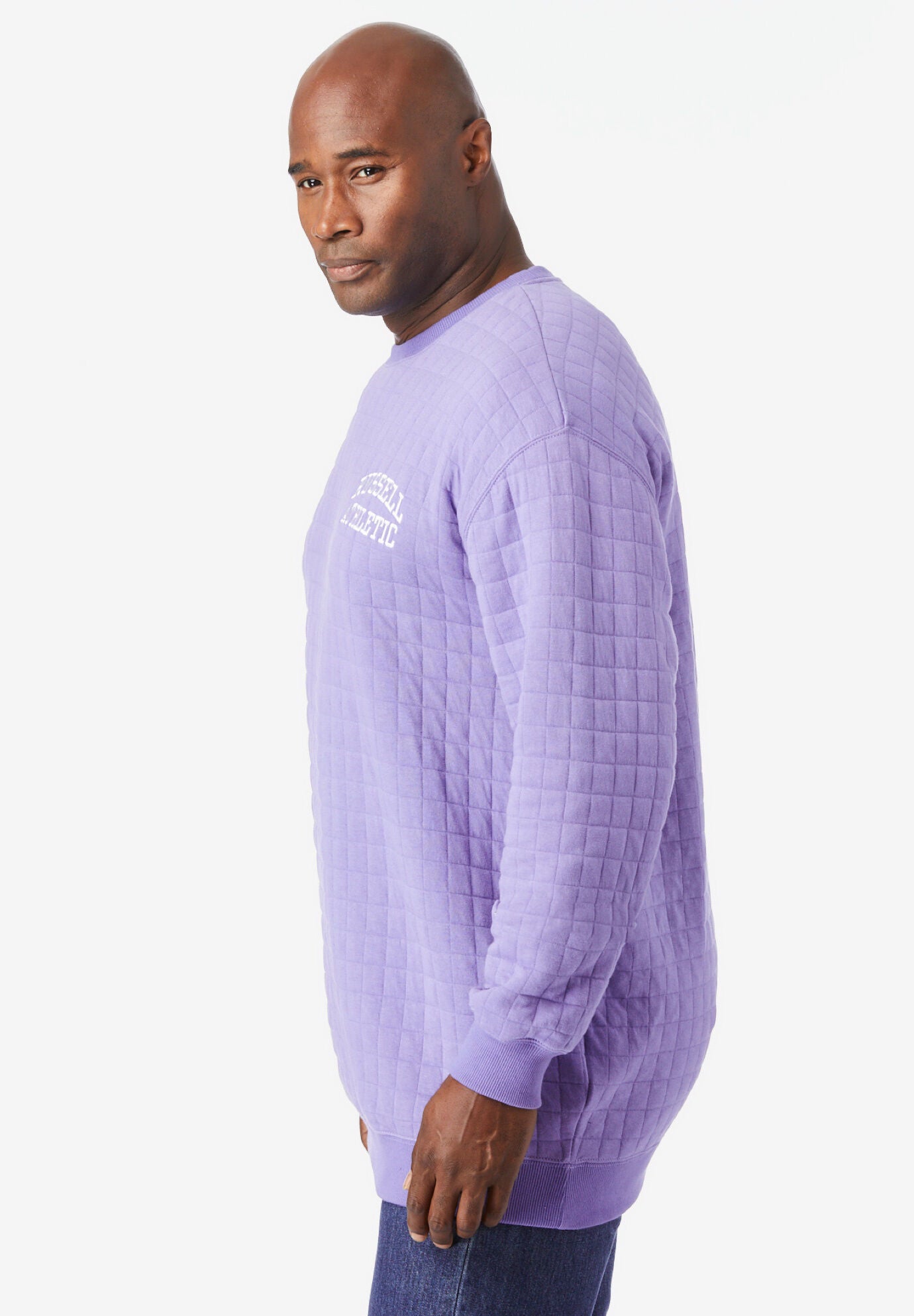 Quilted Crewneck Sweatshirt, , alternate image number 2