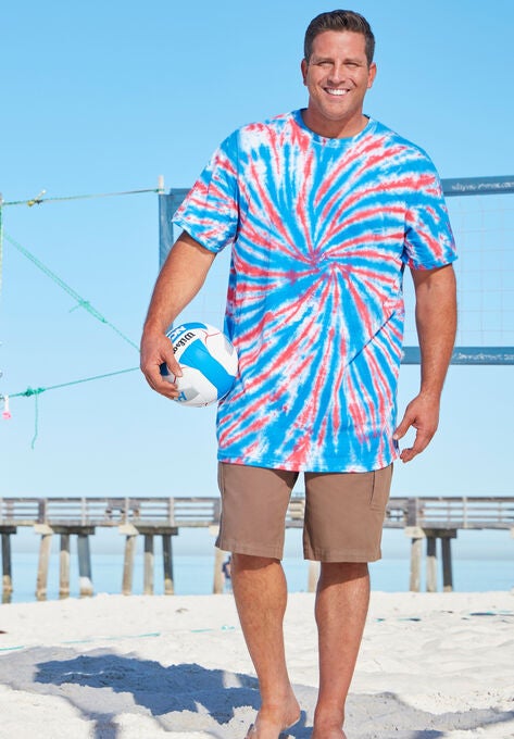 Lightweight Tie-Dye Crewneck Tee, , alternate image number null