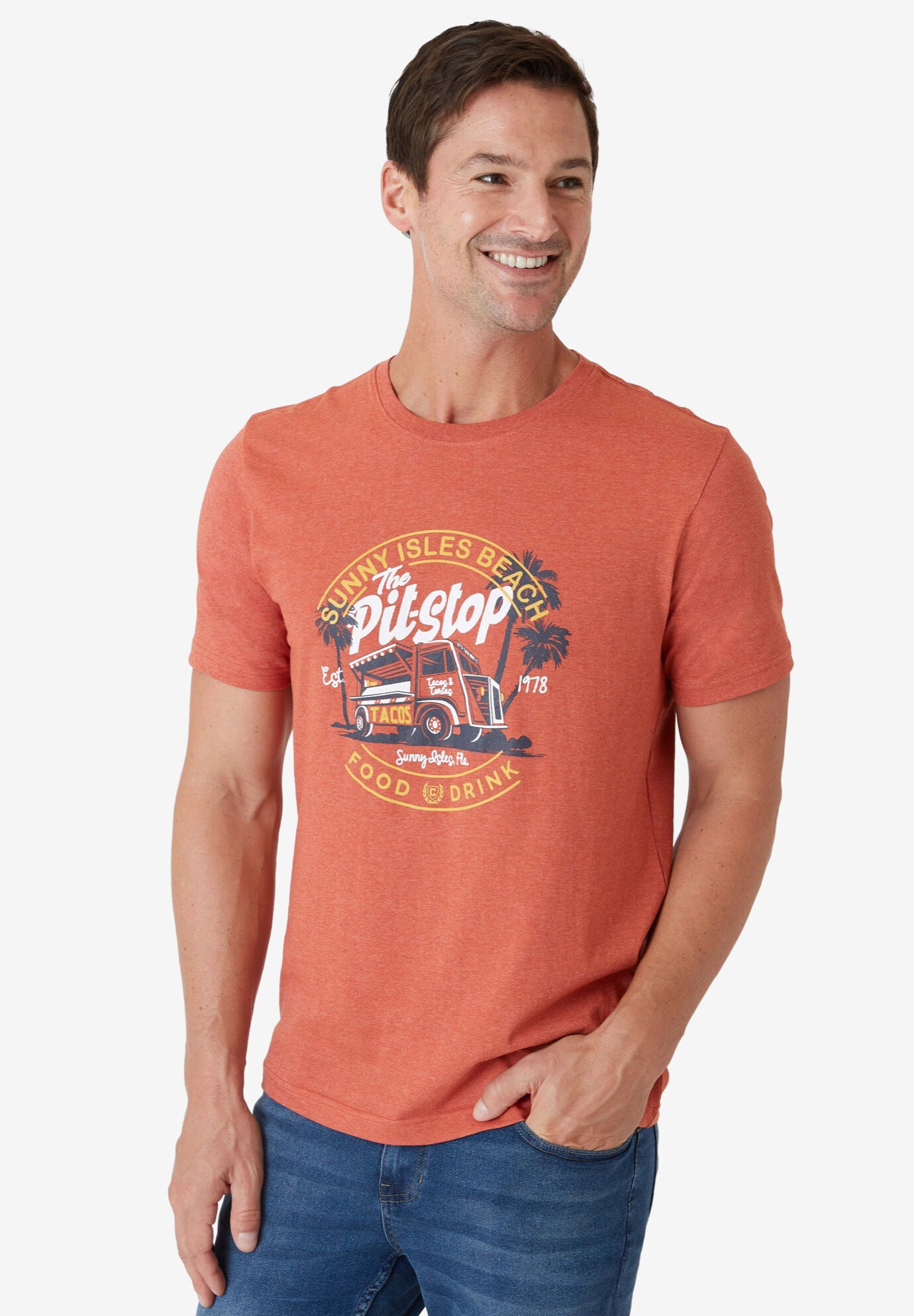 Chaps&reg; Nautical Graphic Tee, RUST, hi-res image number 0