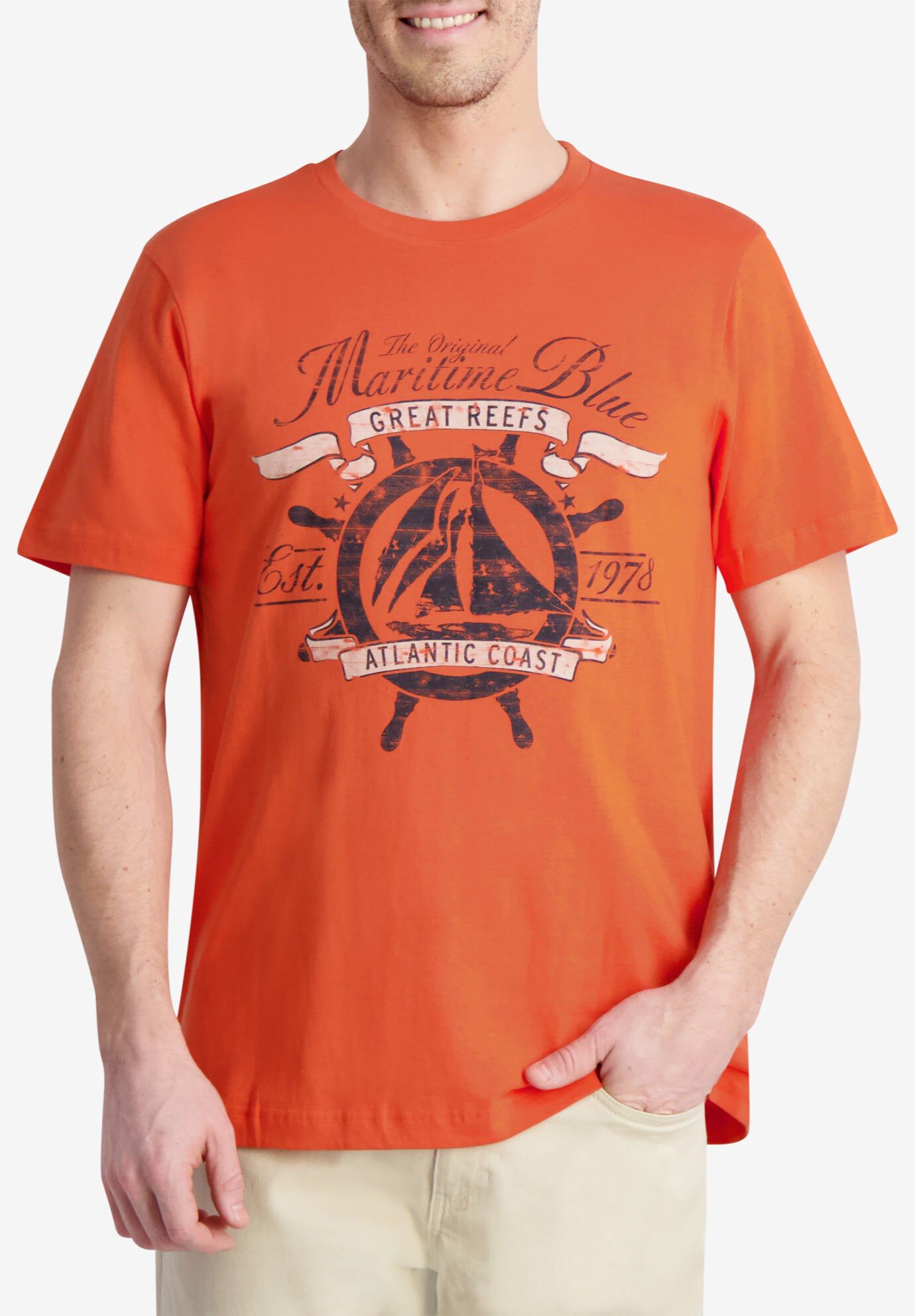 Chaps® Nautical Graphic Tee Swimsuits For All