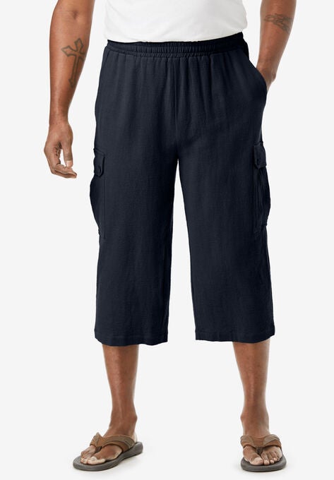Gauze Cargo Judo Shorts, BLACK, hi-res image number null