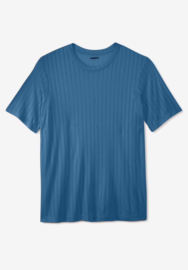 Plaited Crewneck Shirt, BLUE ROCK, hi-res image number null